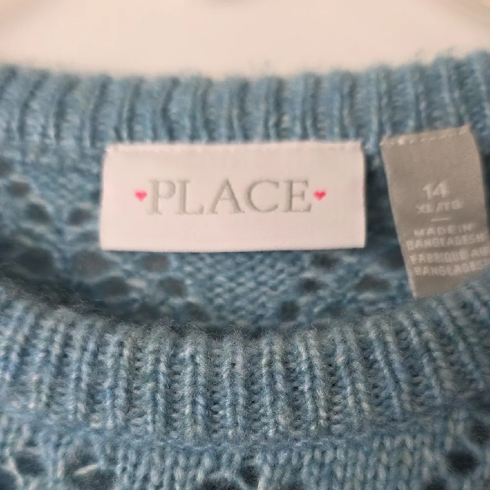 The Children's Place Light Blue Lace Sweater. Size 14